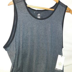 GAIAM SL Ebony Heather Gray Workout Tank Top Gym S